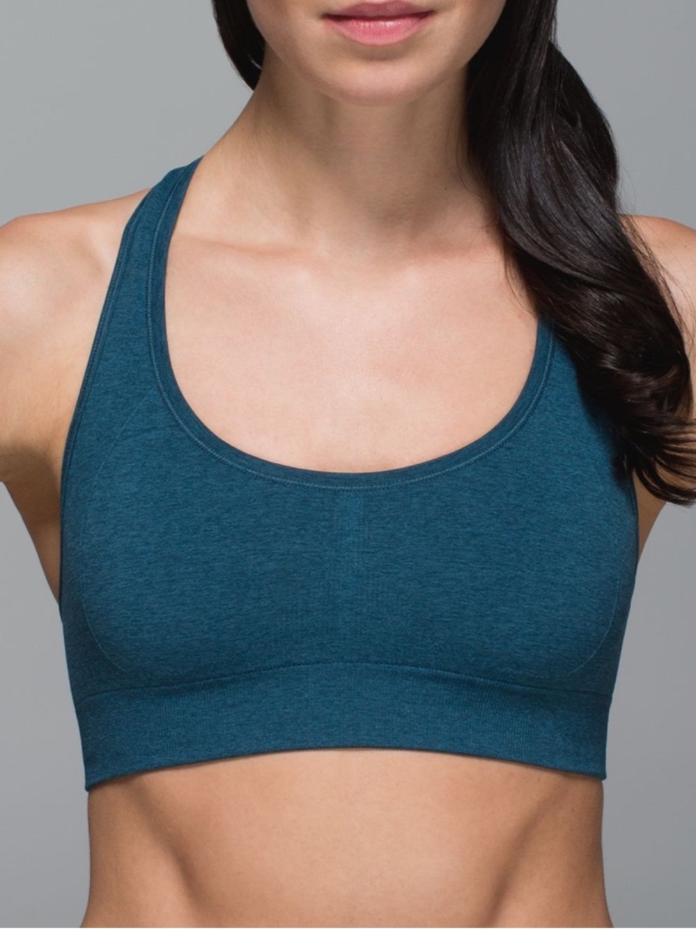 Lululemon Ebb & Flow Bra Alberta Lake Teal Blue Green Yoga Athletic - Size 6